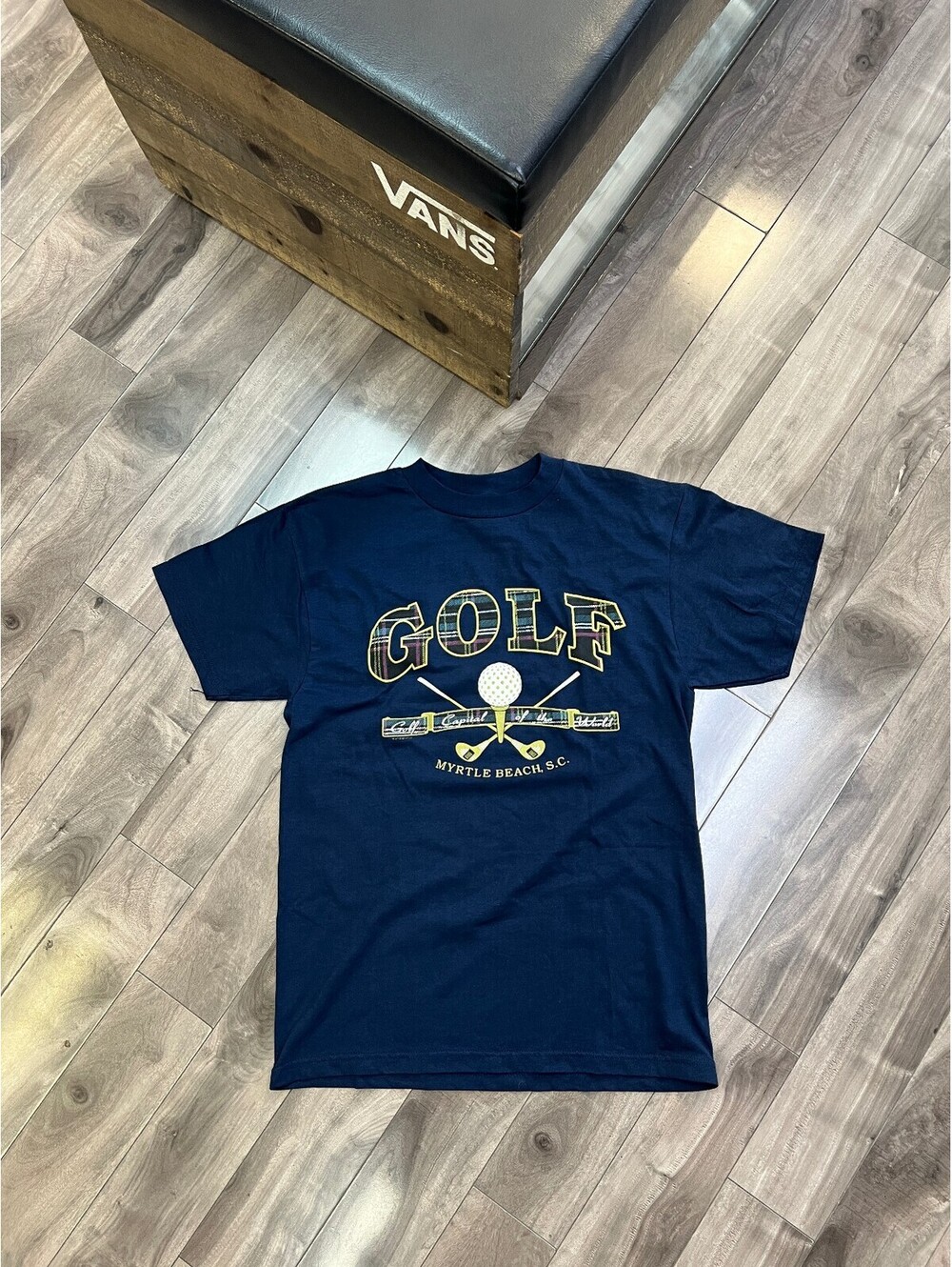 Y2K Vintage Myrtle Beach Golf Capital of the World Plaid M